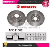 N3311062 Coppia disco freno posteriore (NIPPARTS)