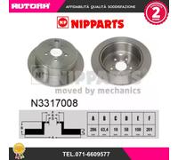 N3317008 Coppia disco freno posteriore (NIPPARTS)