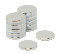 N35 Magnete Neodimio Per Arti, Mestieri, Produzione Di Modelli, Fai -Da -Te, Hobby E Imballaggi - 15mm Dia x 2mm Di Spessore - 1,8kg Di Tiro - Pacco Di 10