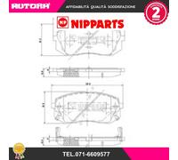 N3600330 Kit pastiglie freno, Freno a disco (NIPPARTS)..