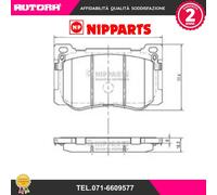 N3600549 Kit pastiglie freno, Freno a disco (NIPPARTS)