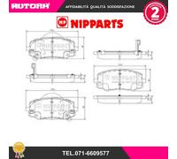 N3600552 Kit pastiglie freno, Freno a disco (MARCA-NIPPARTS)