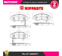 N3600555 Kit pastiglie freno, Freno a disco (NIPPARTS)