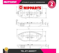 N3600916 Kit pastiglie freno, Freno a disco (NIPPARTS)
