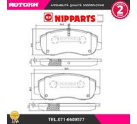 N3601105 Kit pastiglie freno, Freno a disco (NIPPARTS)
