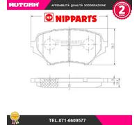 N3603068 Kit pastiglie freno, Freno a disco (NIPPARTS)