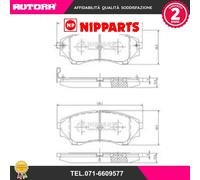 N3603069 Kit pastiglie freno, Freno a disco (NIPPARTS)