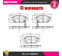 N3604071 Kit pastiglie freno, Freno a disco (NIPPARTS)