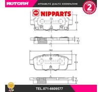 N3610906 Kit pastiglie freno, Freno a disco (NIPPARTS)
