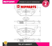 N3613025 Kit pastiglie freno, Freno a disco (NIPPARTS)