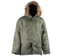 N3B Polarparka Parka Oliva XS-XXL Giacca Invernale Con Cappuccio di Pelliccia