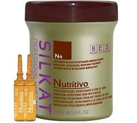 N4 Mineralizing, Restructuring, Nourishing Treatment Serum with Linseeds for Dry, Bleached and Damaged Hair 120ml Nutritivo Silkat ® Siero Mineralizzante, Ristrutturante ai Semi di Lino per Capelli Secchi, Decolorati e Sfibrati Trattamento Nutritivo