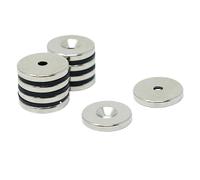 N42 Magneta Neodimio Per Arti, Mestieri, Produzione Di Modelli, Fai -Da -Te, Hobby, Ufficio E Casa - 20mm Dia x 3mm Di Spessore x 3,6mm Foro Concorsi - 4,5kg Di Tiro - Pacchetto Di 2 Di 2