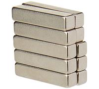 N42 Magneta Neodimio Per Arti, Mestieri, Produzione Di Modelli, Fai -Da -Te, Hobby, Ufficio E Casa - 25mm x 5mm x 5mm Di Spessore - 4,3kg Di Tiro - Pacco Di 10