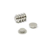 N42 Magnete A Cappello A Cilindro Neodimio Per Ufficio, Frigorifero, Lavagna, Frigorifero E Fai -Da -Te - 15mm Dia x 5mm Di Spessore - 3,2kg Di Tiro - Pacco Di 4