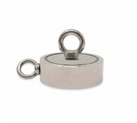 N42 Neodimio Pentola Magnete W/1x M12 & 1x M10 Occhiello - 116mm x 32mm - 400kg