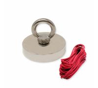N42 Neodimio Pentola Magnete W/M10 Occhiello & 10m Corda - 75mm x 15mm - 200kg A
