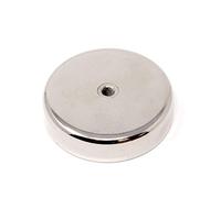 N42 Neodimium Pot Magnet Con Filettatura Interna M10 Per Mantenimento, Impiccagione E Visualizzazione Di Articoli - Dia 75mm - 200kg Di Tiro - Pacco Di 1