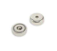 N42 Neodimium Pot Magnet Per Arti, Articoli, Modello, Fasi, Hobbie, Offici E Hasse - Dia 25mm x 8mm Di Spessore x 5,5mm C/Foro - Tiro Da 20kg - Pacco Di 4