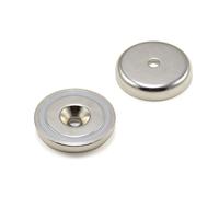 N42 Neodimium Pot Magnet Per Arti, Il Articoli, Modello, Fai Da Te, Hobby, Office E Home - 40Mm Dia x 8Mm Spesso x 6mm C/Sink - Pull 64kg