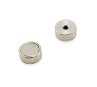 N42 Neodymium Pot Magnet - Foro Filettatura x M5 Di Spessore x 8Mm Di Spessore Per Fai -Da -Te, Ingegneria, Produzione, Applicazione E Mantenimento Di Applicazioni - Pullo Da 15kg - Pacco Di 4