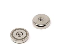 N42 Pot Neodymium Pot Con Filettatura Interna M6 Per Mantenimento, Impiccagione E Visualizzazione Di Articoli - Dia 32mm - 30kg Di Tiro - Pacco Di 1