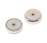 N42 Pot Pot Nagnet Neodymio Con Filettatura Interna M8 Per Mantenimento, Impiccagione E Visualizzazione Di Articoli - Dia 60mm - Pullo Da 139kg - Pacco Di 1