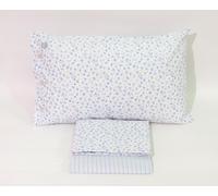 N5250 Completo letto singolo "FLORINE v.21 azzurro" di Bossi Martha O'Neil