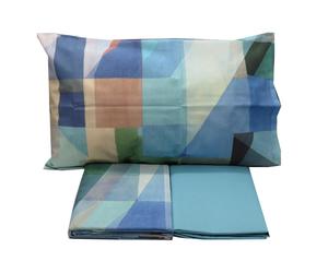 N5559 Completo letto-copriletto singolo "MIRROR bluette" di Gabel