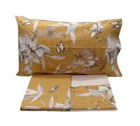 N5640 Completo letto matrimoniale "ROSE' var.senape" di Somma