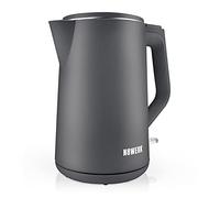 N8WERK Caldaia per acqua in Edizione Nordic Grey | Capacità 1,5 litri, design a doppia parete, 2200 watt | Funzionamento wireless, ruotabile a 360°