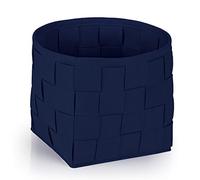 N8WERK Cesta in feltro 32x32x32 cm | Ideale per legna da camino e riviste | Resistente e versatile | Cesta pieghevole adatta per scaffali [Blu scuro]