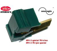 N91-3 stilo Speciale 78 giri Analogis Per Shure M91 78 Giri Special Ago Stilo