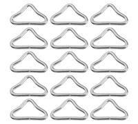 NA 15 pz metallo triangolo anello fibbia connettori trampolino fibbie triangolo anelli trampolino fissatori per trampolino accessori, Argento