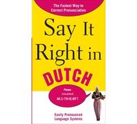 NA EPLS Say It Right in Dutch (Tascabile) Say It Right Series