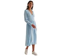 NA-KD Abito Midi Spacco Laterale Vestito Casual, A Quadretti Blu, 40 Donna