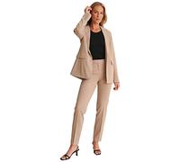 NA-KD Fitted Suit Pants, Pantaloni Donna, Dark Beige, EU 38