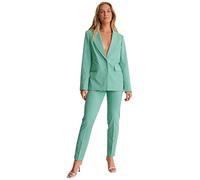 NA-KD Fitted Suit Pants Pantaloni, Eden Green, EU 38 Donna