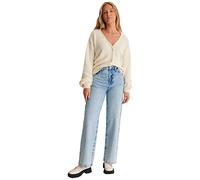 NA-KD Maglione Cardigan Lavorato a Maglia Oversize da Donna, Ecru, L