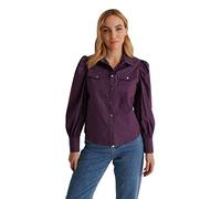 NA-KD Puff Sleeve Shirt Camicia, Viola, 44 Donna