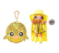 Na! Na! Na! Surprise Bambola alla moda 2 in 1 DARIA DUCKI, Borsa con pompon, Bambola impermeabile con vestiti e accessori, Serie Sparkle, Età: 5+ anni