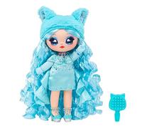 Na! Na! Na! Surprise Sweetest Gems, MARINA TEALSTONE, Bambola alla moda 19 cm, ispirata alla pietra preziosa Acquamarina, Capelli azzurri, vestito, berretto e spazzola, Da collezione, Età: 5+