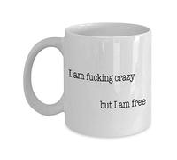 NA Sono fottutamente Pazzo ma Sono Libero - Lana del Rey - Tazza da caffè, Tazza da tè, Divertente, Citazione, Idea per Lui o lei, Donne e Madre, Festa del papà, Si 6ZH1K1