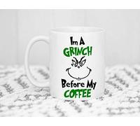 NA Sono Un Grinch Prima della mia Tazza da caffè La Tazza da caffè Grinch Tazza da caffè Natalizia