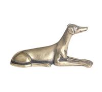 NA Statuetta in ottone massiccio con levriero da tavolo, statua di cane da compagnia, ornamento decorativo per ufficio e studio, scultura a forma di cane zodiacale in bronzo, collezione artigianale