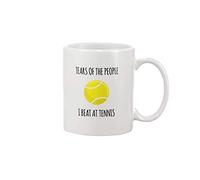 NA Tears of The People- I Beat at Tennis Coffee/Tea Tazza in Ceramica Regalo per L'Ufficio e la casa per Il Compleanno, I Migliori Souvenir/Amico collega