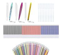 NA Woohome 127 Pz Stampo Silicon Stampi in Silicone, 3 Pz Stampi per Penne a Sfera in Resina con 114 Pz Penne a Sferaper Creazioni Artigianato DIY Penna