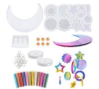 NA Woohome 17 pezzi di stelle a vento in resina epossidica con paillettes per fai da te, decorazione per la casa, regalo