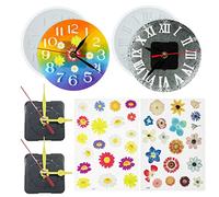 NA Woohome 2 Pz Stampi per Resina Silicone Resina Orologio Stampi, Stampi in Silicone in Resina con Numeri, Lancette Dell'orologio per Orologio Fai Da Te, Decorazioni per La Casa
