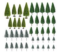 NA Woohome 60 Pz Modello Alberi Albero Modello Misto, Albero Modello Miniatura Misto Colori Misto Treno Albero Alberi Scenari Ferroviario per Lo Scenario Fai da Te Paesaggio (Stile 2)